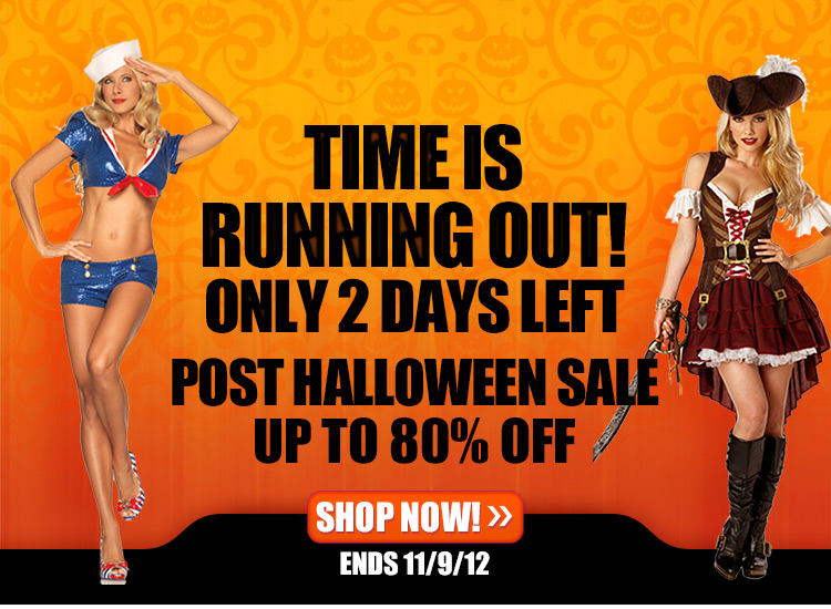 Post Halloween Sale Up to 80% Off - Ends November 9, 2012