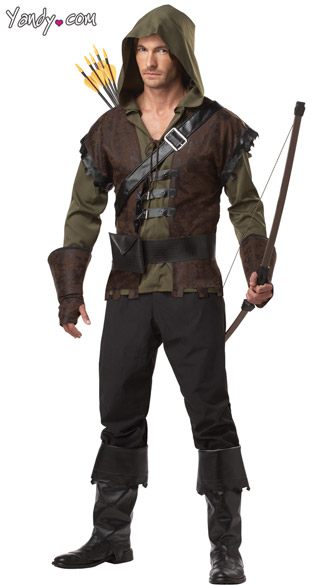 Mens Robin Hood Costume, Male Robin Hood, Prince of Thieves Costume