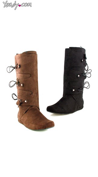 Men\'s Faux Suede Knee-High Boots, Men\'s Suede Boots, Camping Boots