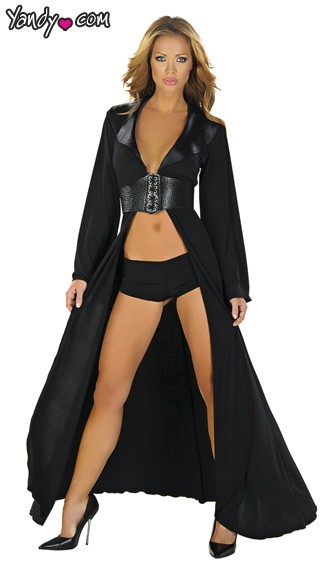Floor Length, Collared Robe