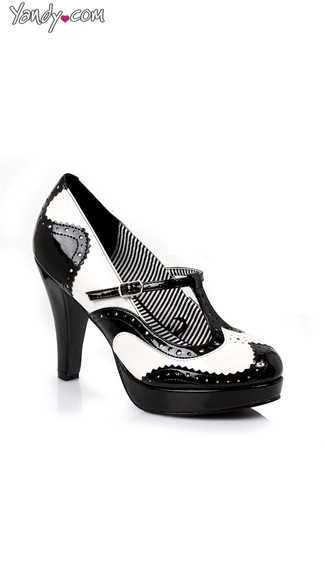 4\" Pointy Toe Gangster Pump, Gangster Shoes, Retro Gangster Pump