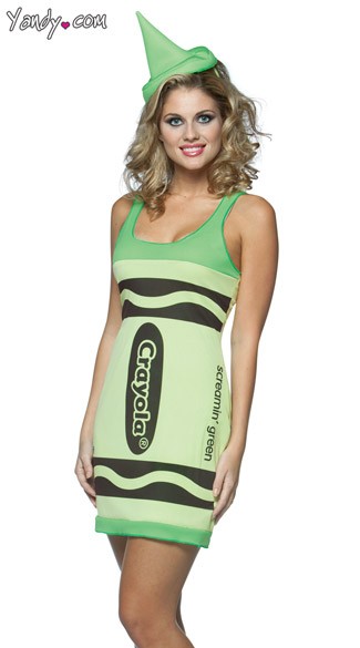 Screaming Green Crayon Costume
