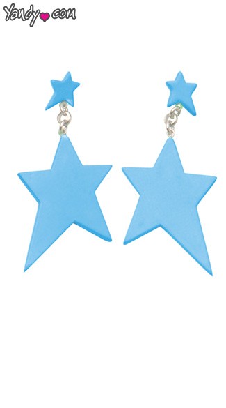 Turquoise Star Earrings, Blue Star Earrings, Blue Earrings