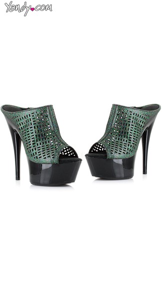 Mesh Slide On Platform Mules, Mesh Strap Sandals
