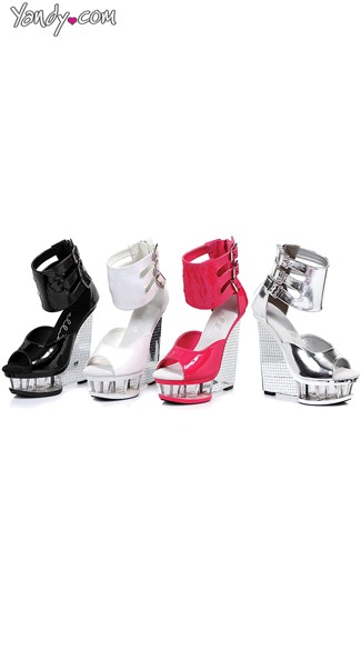 6\" Wedge With Thick Ankle Strap, Platform Wedges - Yandy.com
