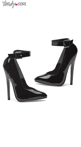 6\" Heel Fetish Pump With Ankle Strap, Pumps with Ankle Buckle - Yandy.com