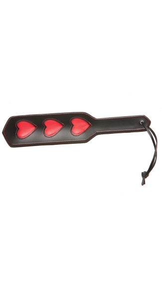 Red Queen Of Hearts Paddle, Red Heart Paddle, Heart Print Paddle