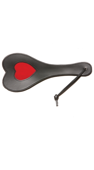 Red True Love Paddle, Red and Black Leather Paddle