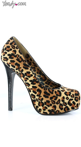 Animal Instinct 5 Inch Pump, Animal Print Shoes, Cheap Heels