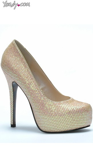 5 Inch Disco Pump, Cheap Prom Shoes, Rhinestone Bridal Shoes