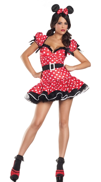 Plus Size Flirty Mouse Costume, Sexy Mouse Costume for Women, Miss Mouse Costume