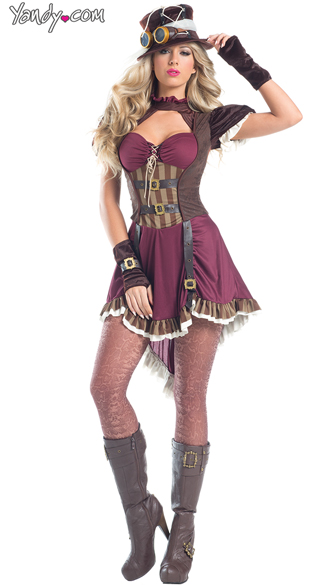 Steampunk Rider Costume, Sexy Steampunk Costumes, Seductive Steampunk Dresses