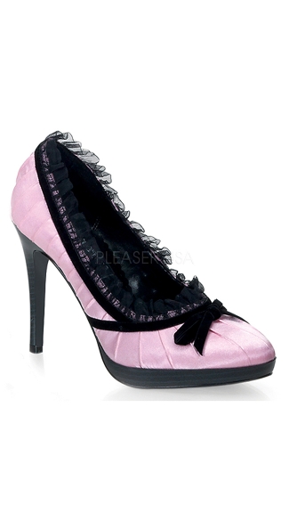 4 1/4 Inch Stiletto Heel Mini-Platform Pump With Bow