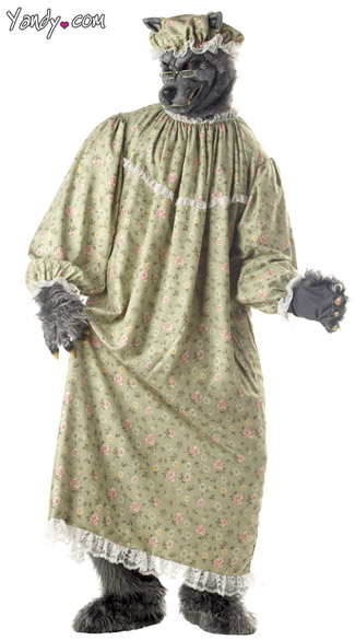 Wolf Granny Costume, Big Bad Wolf Costume, Adult Wolf Costume