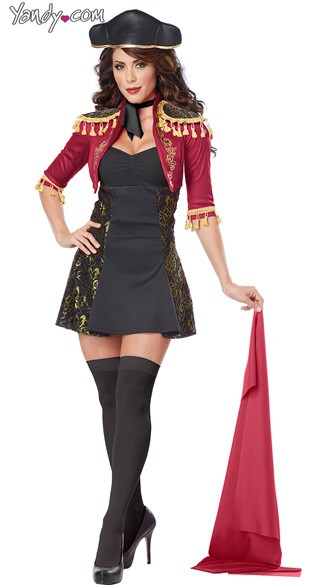 Adult Matador Costume, Sexy Matador Halloween Costume, Female Matador Costume
