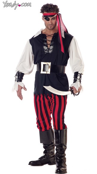 Cutthroat Pirate Costume, Men\'s Pirate Halloween Costume