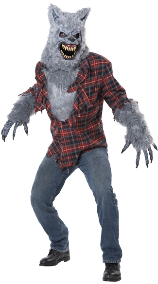 Men\'s Gray Lycan Costume, Men\'s Werewolf Costume, Men\'s Wolf Costume