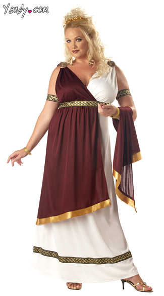 Plus Size Roman Empress, Plus Size Spartan Costume, Womens Plus Size Greek Costume