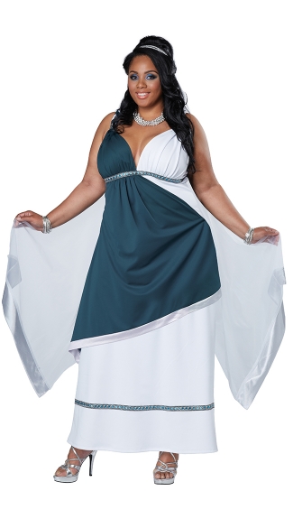 Plus Size Roman Beauty Costume, Plus Size Goddess Costume, Plus Size Roman Queen Costume