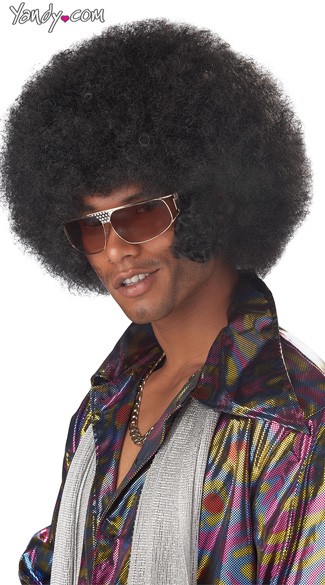 Afro Chops Wig, Mens Afro Wig, 70s Pimp Wig