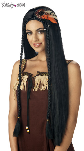 Sexy Indian Princess Wig, Indian Costume Wig