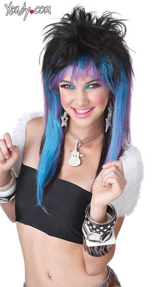 Rave Candy Blue and Purple Wig