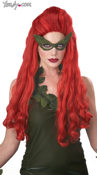 Lethal Beauty Wig, Red Costume Wig, Curly Mermaid Wig