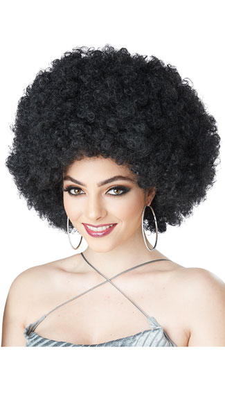 Foxy Lady Wig, Black Afro Wig, Curly Afro Wig