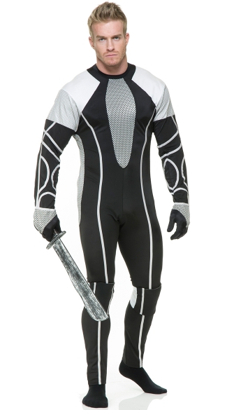 Men\'s Survivor Jumpsuit Costume, Men\'s Hunger Games Costume, Men\'s Districts Costume