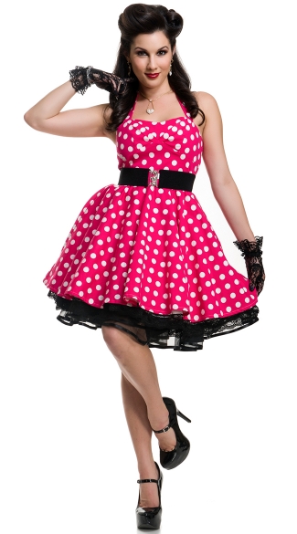 Pin-Up Polka Dot Cutie Costume, Sexy 1940s Costume, Pin-Up Dress Costume