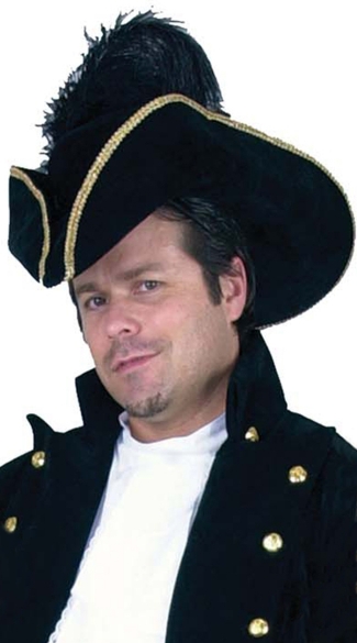 Suede Pirate Hat, Black Pirate Hat, Pirate Hat