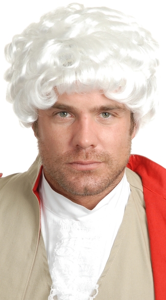 Colonial Wig, White Wig, Long White Wig