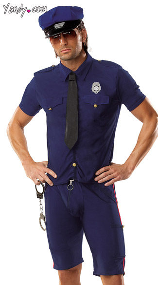 Sexy Men\'s Policeman Costume, Men\'s Cop Costume, Men\'s Naughty Cop Costume