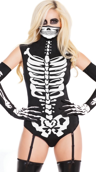 Temptress Skeleton Costume, Sexy Skeleton Costumes, Scary Adult Women Skeleton Outfits