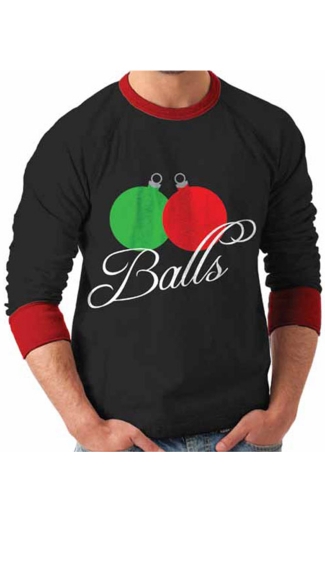 Plus Size Ornament \"Balls\" Ugly Christmas Sweater, Plus Size Ornament Sweater