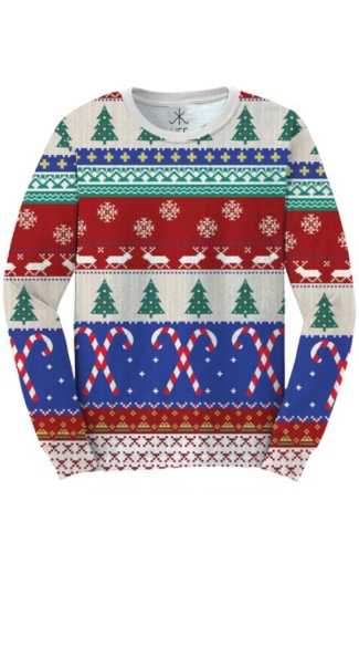 Plus Size Faux Printed Ugly Christmas Sweater
