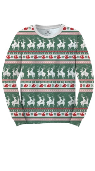 Plus Size Reindeers And Rabbits Faux Ugly Christmas Sweater Shirt