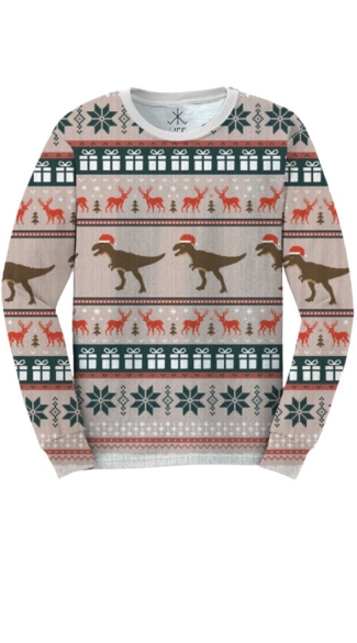 Plus Size T-Rex Faux Ugly Christmas Sweater Shirt