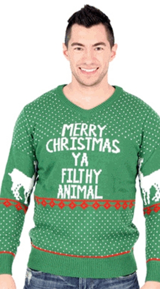 Plus Size Ya Filthy Animal Ugly Christmas Sweater, Plus Size Christmas Sweater