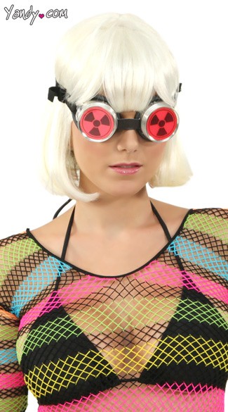 Nuclear Waste Opaque Pink Goggles, Pink Rave Girl Goggles
