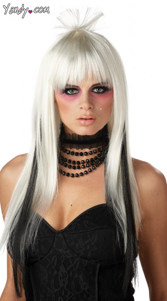 Chopstix Wig, Straight Blonde Wig, White Blonde Wig