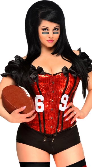 Plus Size Football Fantasy Costume, Sexy Football Costume, Female Football Costumes