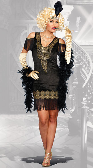 Swanky Flapper Costume, Sexy 1920\'s Partier Costume - Yandy.com