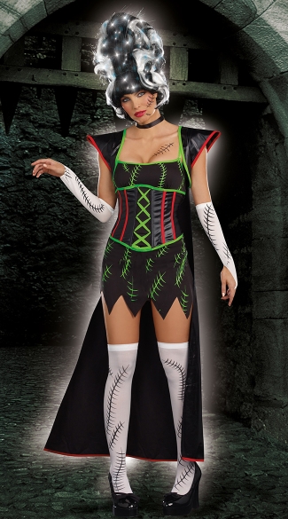 Frankencutie Costume, Womens Frankenstein Costume, Sexy Frankensteins Monster Costume