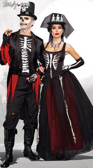 Mr. Bones Skeleton Costume, Men\'s Skeleton Costume, Skeleton Suit Costume, Ms. Bones Skeleton Costume, Female Skeleton Costume, Skeleton Dress Costume