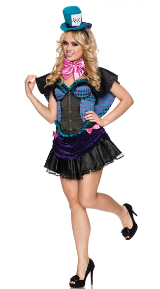 Mad Tea Party Cutie Costume, Mad Hat Wonderland Costumes, Wonderland Tea Party Costume