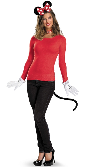 Red Minnie Mouse Accessory Kit, Sexy Minnie Mouse Costume, Adult Minnie Mouse Costume