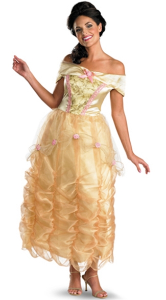 Belle Adult Costume, Yellow Princess Costume, Long Princess Costume, Belle Princess Costume