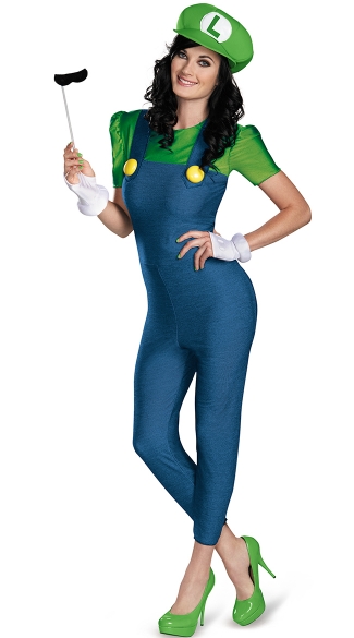 Sexy Luigi Brother Costume, Super Mario Costume, Mario and Luigi Costume