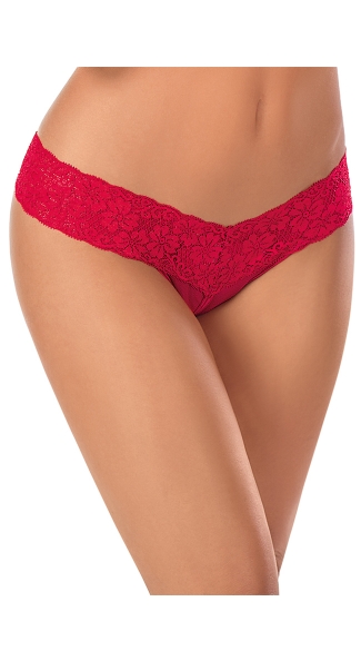 Lacy Keyhole Open Crotch Thong, Panty Styles, Open Back Panties